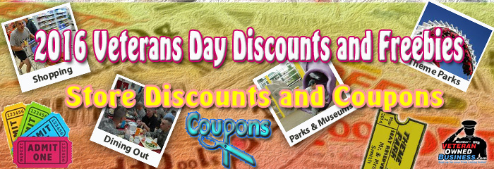 2016 Veterans Day Store Discounts and Coupons