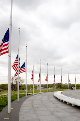 Flag at half staff alert