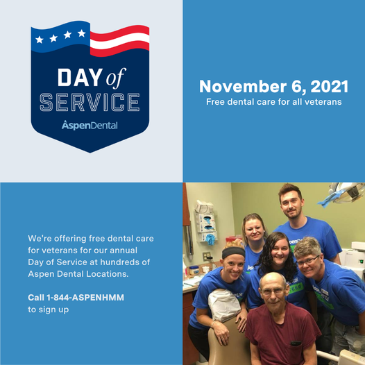 Aspen Dental to Provide FREE Dental Care to Military Veterans on