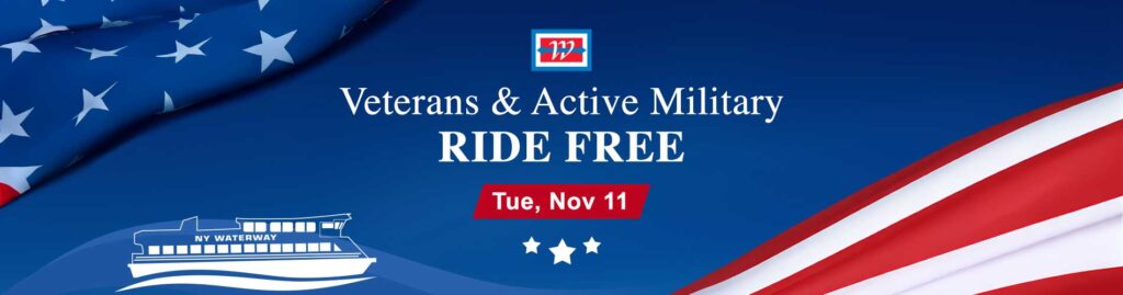 NY Waterway FREE Veterans Day Ferry Service: