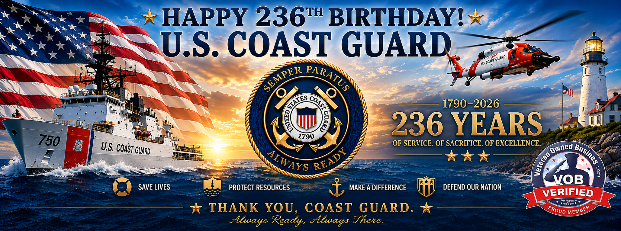Happy 236th Birthday United States Coast Guard