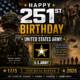 Happy 251st Birthday US Army - Square