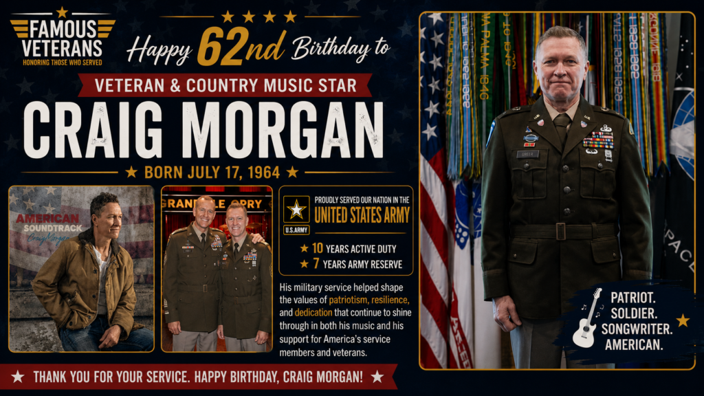 Happy 62nd Birthday to Veteran & Country Music Star Craig Morgan! Happy 62nd Birthday to Veteran & Country Music Star Craig Morgan!