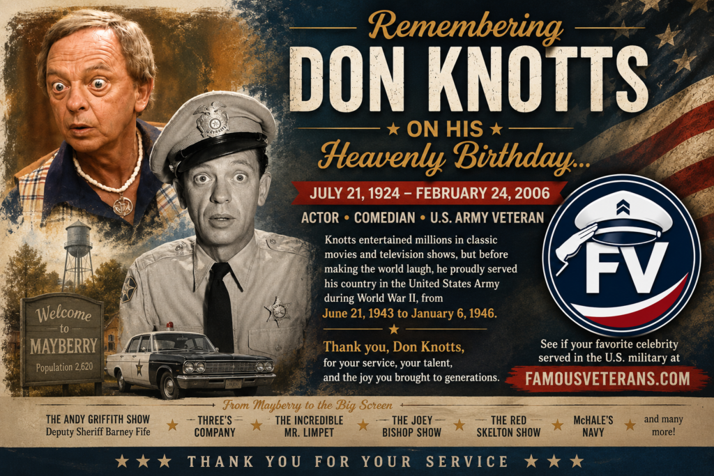 Happy Heavenly Birthday Don Knotts - Square Happy Heavenly Birthday Don Knotts