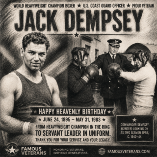 Happy Heavenly Birthday Jack Dempsey - Famous Veterans Square
