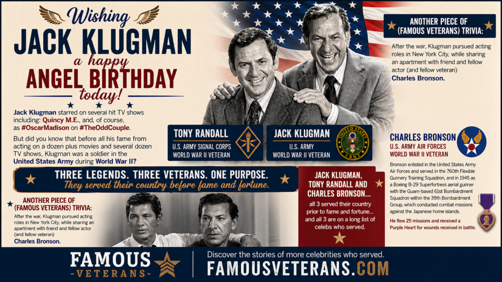 Happy Heavenly Birthday Jack Klugman - Famous Veterans - Wide