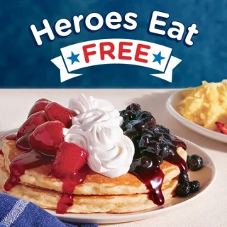 IHOP FREE Red, White and Blueberry Pancake Combo