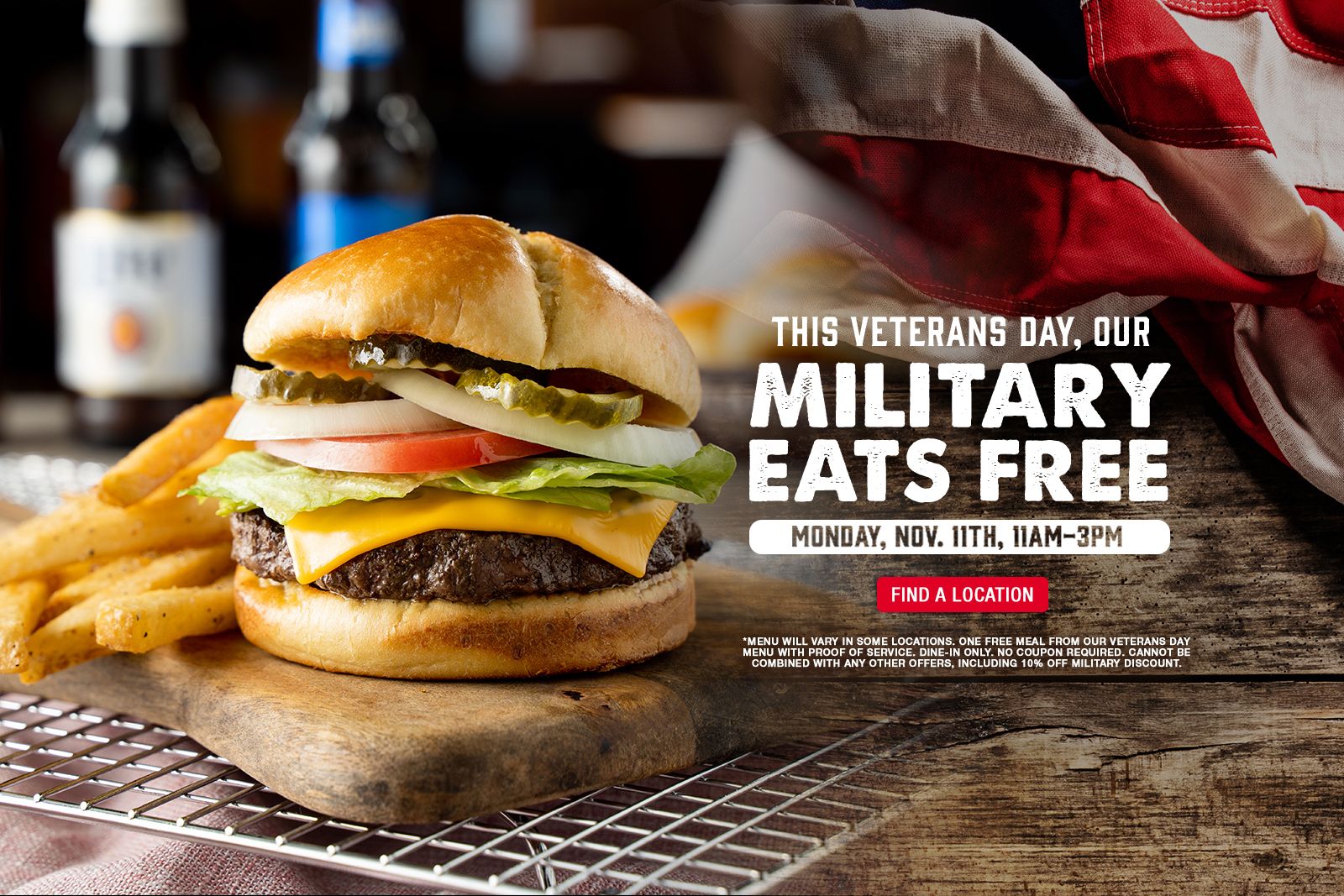 Logan's Roadhouse Veterans Day FREE Meal