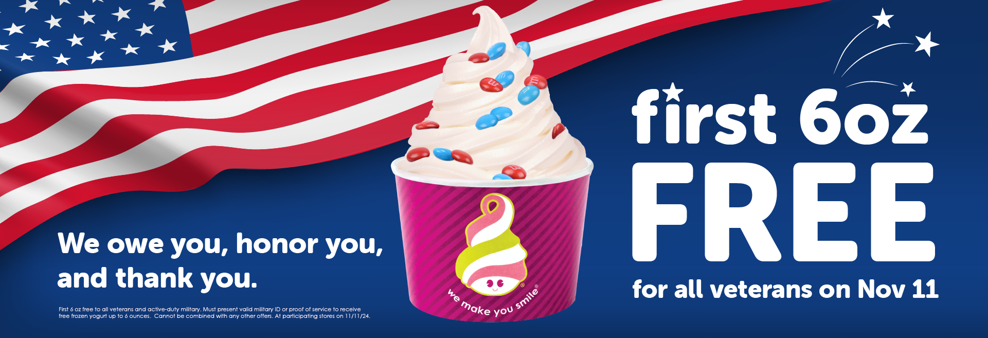 Menchie’s FREE Frozen Yogurt Veterans Day