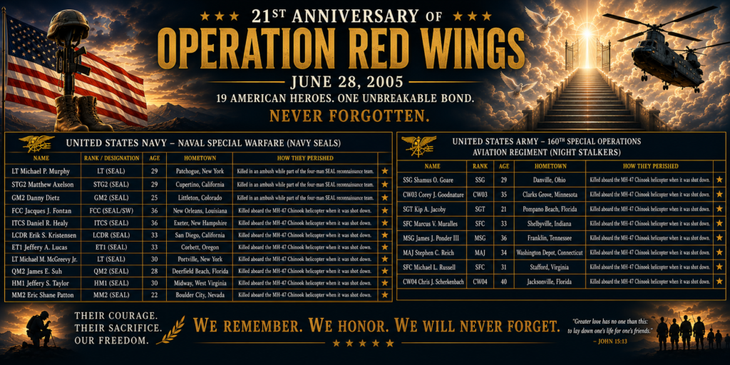Operation Red Wings - 21st Anniversary Large