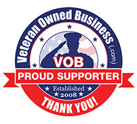 Veteran Owned Business Proud Supporter Thank You Badge (small round)